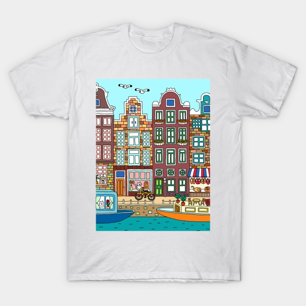 Amsterdam T-Shirt by lamaisondulapino